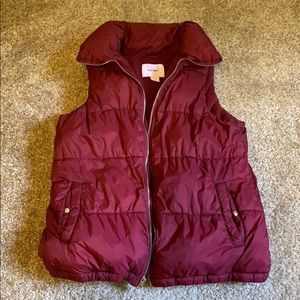 Maroon Puffer Vest